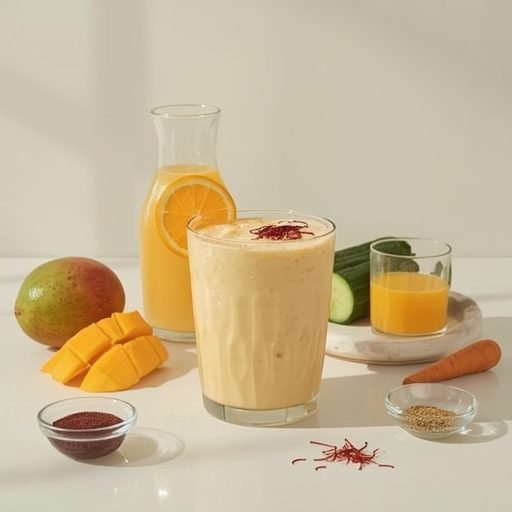 Skin Radiance Saffron Rose Lassi Smoothie