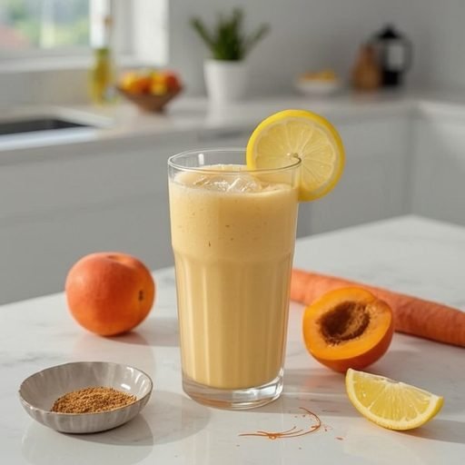 Skin Elasticity Saffron Apricot Lassi Smoothie