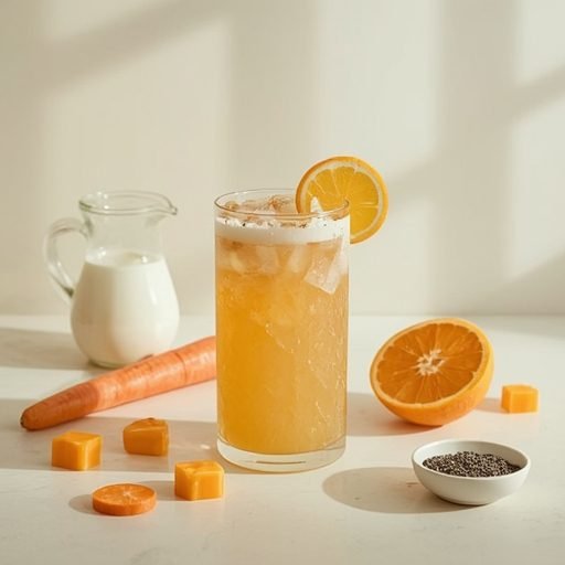 Vitamin Boosting Sunset Yuzu Carrot Silk Smoothie