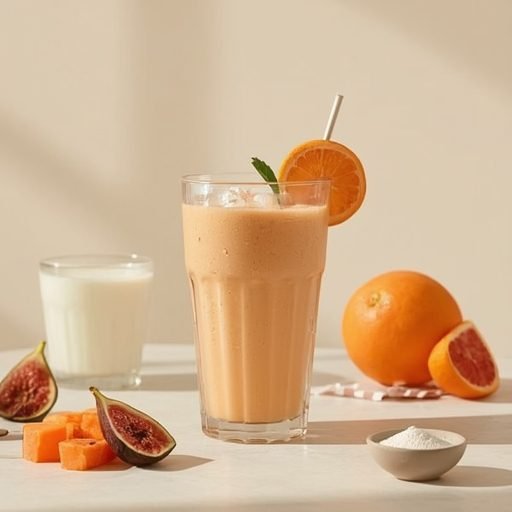 Skin Elasticity Silken Papaya-Fig Oranza Smoothie