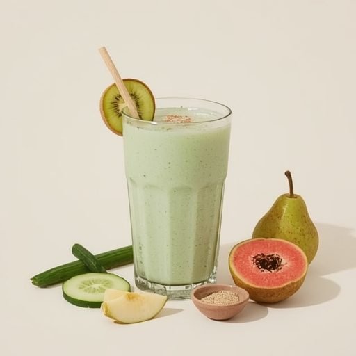 Collagen Boosting Coastal Cucumber-Guava Halo Smoothie