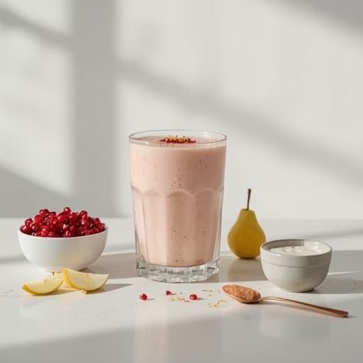 Skin Repair Saffron Pomegranate Tahini Smoothie