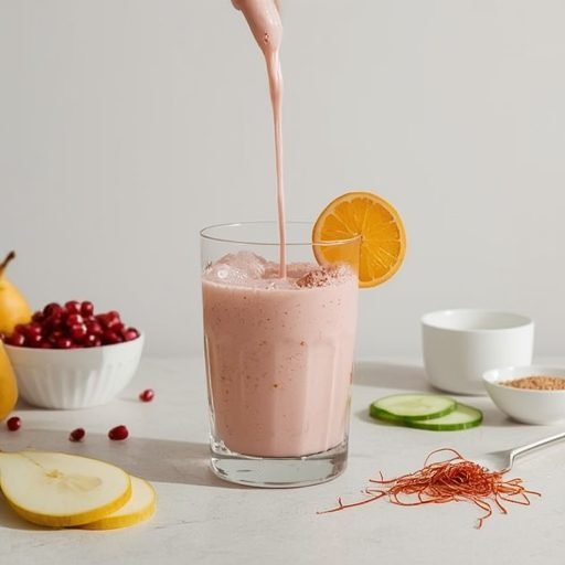Skin Radiance Saffron Pomegranate Lassi Smoothie