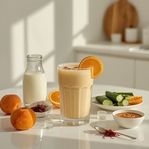 Skin Radiance Saffron Apricot Tahini Smoothie