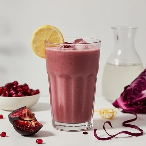 Vitamin Boosting Amethyst Plum-Pomegranate Silk Smoothie